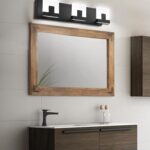 YOSHOOT Rustic Wooden Framed Wall Mirror, Natural Wood Bathroom Vanity Mirror fo... - Image 3