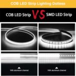 LLTOP COB LED Strip Lights Waterproof IP67 DC24v Daylight White 6000K 16.4ft/5m ... - Image 4