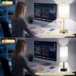 Gold Touch Lamps for Nightstand Set of 2 - Bedside Table Lamp for Bedroom with D... - Image 3