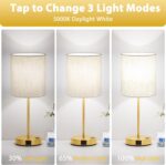Gold Touch Lamps for Nightstand Set of 2 - Bedside Table Lamp for Bedroom with D... - Image 4