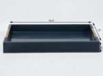 Serving Tray with Polished Metal Handles, 16.5''x12'' Rectangle Coffee Table Tra... - Image 4