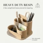 OAKOA Aesthetic Desk Organizer - Aesthetic Office Desk Accessories - Boho Pen Ho... - Image 4