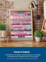 AMERICAN LUXURY GIFTS To My Daughter, I Love You - Minimalist Typography Wall Ar... - Image 5