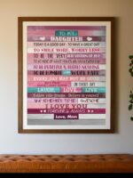 AMERICAN LUXURY GIFTS To My Daughter, I Love You - Minimalist Typography Wall Ar... - Image 7