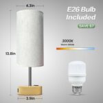 KPQ Small Bedside Lamp Touch Control Table Lamp with USB A+C Charging Ports & AC... - Image 5