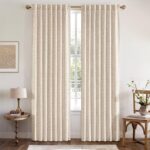 MIULEE Decorative Back Tab Linen Curtains with Geometric Pattern for Living Room... - Image 3