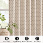 MIULEE Decorative Back Tab Linen Curtains with Geometric Pattern for Living Room... - Image 5