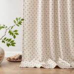 MIULEE Decorative Back Tab Linen Curtains with Geometric Pattern for Living Room... - Image 7