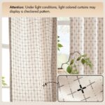 MIULEE Decorative Back Tab Linen Curtains with Geometric Pattern for Living Room... - Image 8