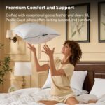 Pacific Coast Premium Goose Feather & Down Bed Pillows Queen Size 2-Pack, Hotel ... - Image 5