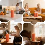 Fruity Scented Pillar Candle - 2.8x6 Inch, 75-Hour Burn, Pineapple & Grapefruit ... - Image 8