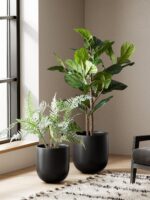LE TAUCI 12 Inch Pots for Plants, Ceramic Large Planters for Home Garden Patio O... - Image 3