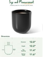 LE TAUCI 12 Inch Pots for Plants, Ceramic Large Planters for Home Garden Patio O... - Image 5