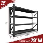 RAVIGIN 7000LBS Storage Shelves,79" W Garage Shelving Heavy Duty Metal Adjustabl... - Image 3