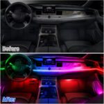 Acrylic Interior Car LED Lights with Wireless APP/Remote/Button Control, 6 in 1 ... - Image 5