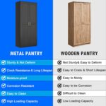 Polup Pantry Cabinet, 71 Inch Tall Kitchen Storage Cabinet, Metal Pantry Cabinet... - Image 5