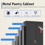 Polup Pantry Cabinet, 71 Inch Tall Kitchen Storage Cabinet, Metal Pantry Cabinet... - Image 7