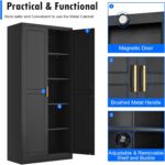 Polup Pantry Cabinet, 71 Inch Tall Kitchen Storage Cabinet, Metal Pantry Cabinet... - Image 9