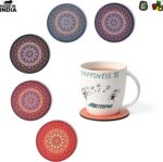GKD Coaster Set of 6 Beautiful Wooden Coasters with Proper Coaster Stand Designe... - Image 8