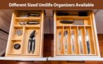 Umilife Drawer Organizer Storage Boxes, 2.5" High Bamboo Drawer Dividers, 3 Rear... - Image 6
