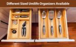 Umilife Drawer Organizer Storage Boxes, 2.5" High Bamboo Drawer Dividers, 3 Rear... - Image 7