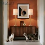 Buffet Lamps Set of 2, 28.5" Tall Brass Finish Lamps for Entryway, Hallway, Cons... - Image 3