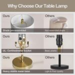 Buffet Lamps Set of 2, 28.5" Tall Brass Finish Lamps for Entryway, Hallway, Cons... - Image 7