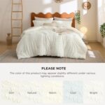 Bedsure Tufted Boho Comforter Set Queen Size - White Boho Bed Set, GentleSoft 3... - Image 8