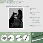 Poster Decorative Canvas Painting Woman With Doberman Poster Black And White Lux... - Image 6