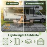 MontVoo Outdoor Rug Waterproof 5x8 ft Outdoor Carpet Patio Rug Mat Reversible RV... - Image 4