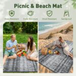 MontVoo Outdoor Rug Waterproof 5x8 ft Outdoor Carpet Patio Rug Mat Reversible RV... - Image 5