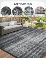 MontVoo Outdoor Rug Waterproof 5x8 ft Outdoor Carpet Patio Rug Mat Reversible RV... - Image 7