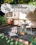 MontVoo Outdoor Rug Waterproof 5x8 ft Outdoor Carpet Patio Rug Mat Reversible RV... - Image 8