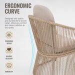 SUNSITT Patio Chairs Set of 4, Woven Wicker Outdoor Dining Chair w/Weather-Resis... - Image 4
