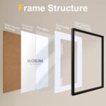8x10 Picture Frame Set of 6,Black Photo Frame for 5x7 With Mat or 8x10 Without M... - Image 5