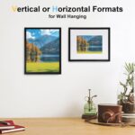 8x10 Picture Frame Set of 6,Black Photo Frame for 5x7 With Mat or 8x10 Without M... - Image 7