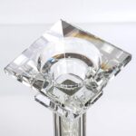 Crystal Candle Holders Set of 2-5.3" Tall Crystal Candlestick Holders - Ultra El... - Image 5