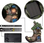 TERESA'S COLLECTIONS Boot Fairy House Garden Statues with Solar Outdoor Light fo... - Image 8