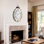 Large Wall Clocks, 29 Inch-High Oversized Oval French Vintage Farmhouse Design, ... - Image 5
