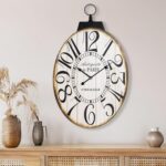 Large Wall Clocks, 29 Inch-High Oversized Oval French Vintage Farmhouse Design, ... - Image 6