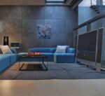 Yihui Arts Coral Canvas Wall Art Hand Painted Navy Blue and White Paintings Mode... - Image 4