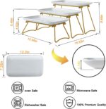 HAPPY KIT 3 Tier Serving Tray Set with Gold Freely Combinable Rack,12 Inch Tiere... - Image 3
