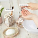 Milano Bathroom Accessories Set - 4 Piece Bathroom Accessory Set with Natural Mo... - Image 5