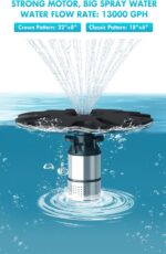 HQUA FS01 120V, 1/2HP, Large Pond Floating Fountain with FSL01 LED RGB Color-Cha... - Image 5