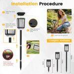 Solar Pathway Lights, 8 Pack Solar Powered Garden Lights Waterproof IP65, 10-40 ... - Image 7