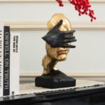 Thinker Statue-Silence is Gold-Abstract Art Figurine Decor - No Hear No See No S... - Image 6