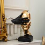 Thinker Statue-Silence is Gold-Abstract Art Figurine Decor - No Hear No See No S... - Image 7
