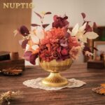 NUPTIO Gold Vases for Centerpieces Wedding: Hammered Brass Compote Vases for Sma... - Image 3