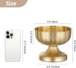 NUPTIO Gold Vases for Centerpieces Wedding: Hammered Brass Compote Vases for Sma... - Image 5