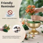 NUPTIO Gold Vases for Centerpieces Wedding: Hammered Brass Compote Vases for Sma... - Image 6